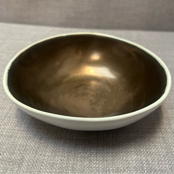 CRATE and BARREL Lux Bronze Stoneware Bowl #1111258 - Picture 3 of 15